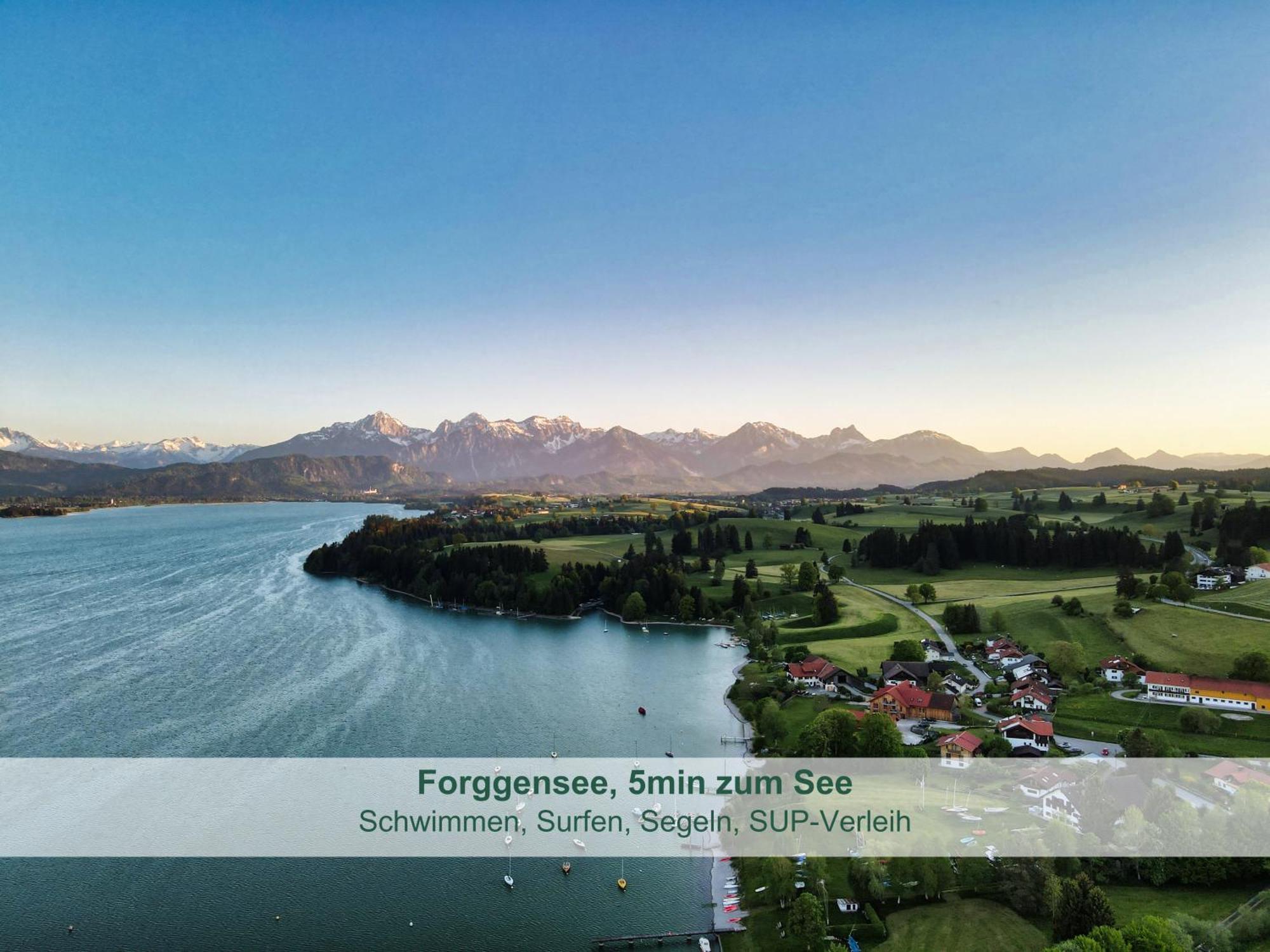 Chalet - Ferienwohnungen - Biohof Stoeger - Panoramasuedbalkon - Grandiose Aussicht Auf See, Berge Und Schloss Neuschwanstein ريدن المظهر الخارجي الصورة